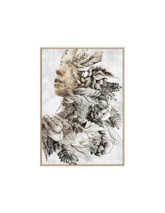 Obraz złota kobieca twarz 102x142 cm wzór 2