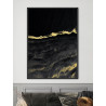 Złoto czarny nowoczesny obraz 82,6x122,6 cm