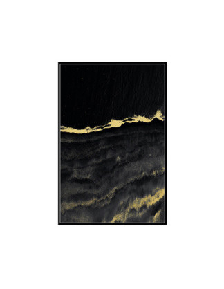 Złoto czarny nowoczesny obraz 82,6x122,6 cm