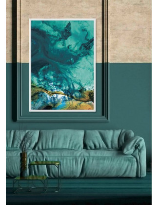 Abstrakcyjny morski obraz 104x144 cm